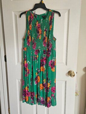 Torrid Green Floral Dress